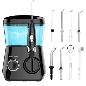 TUREWELL Water Flossing Oral Irrigator, 600ML Dental Teeth Cleaner